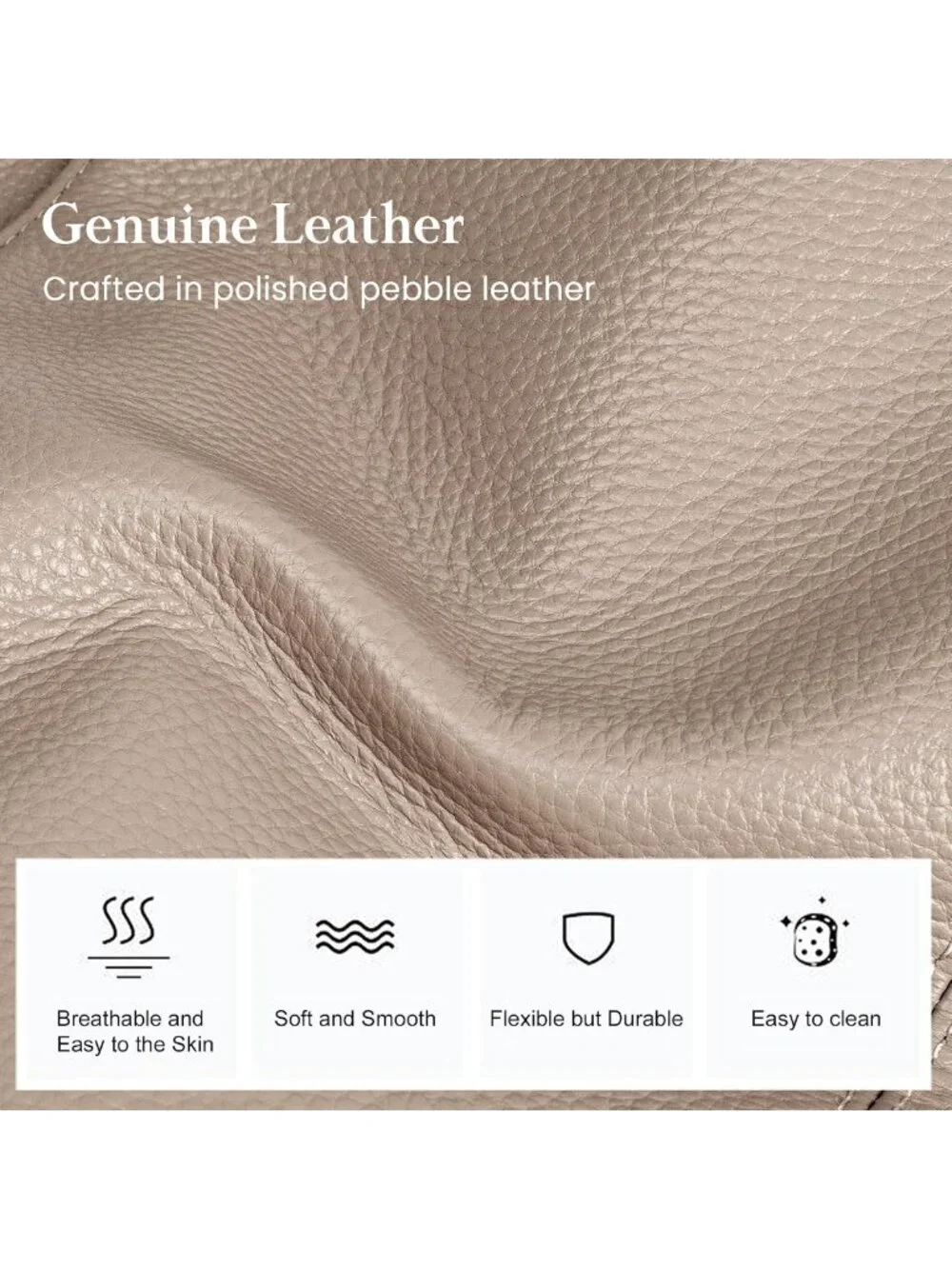 Genuine Leather Crossbody Hobo Bag for Women | Real Leather, Multi Pockets
